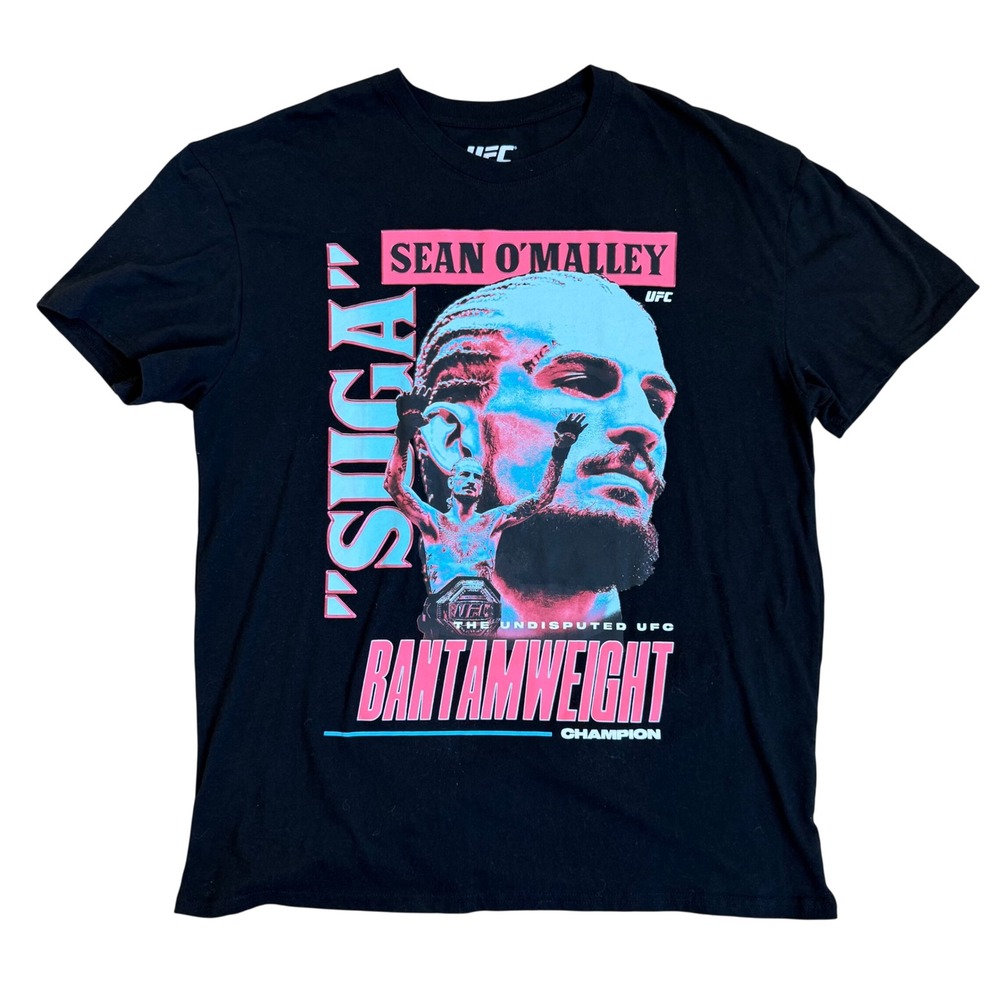 UFC Sean OMalley "Suga" Bantamweight Champion Black T‎ Shirt Mens Size XL - Picture 8 of 8
